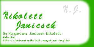 nikolett janicsek business card